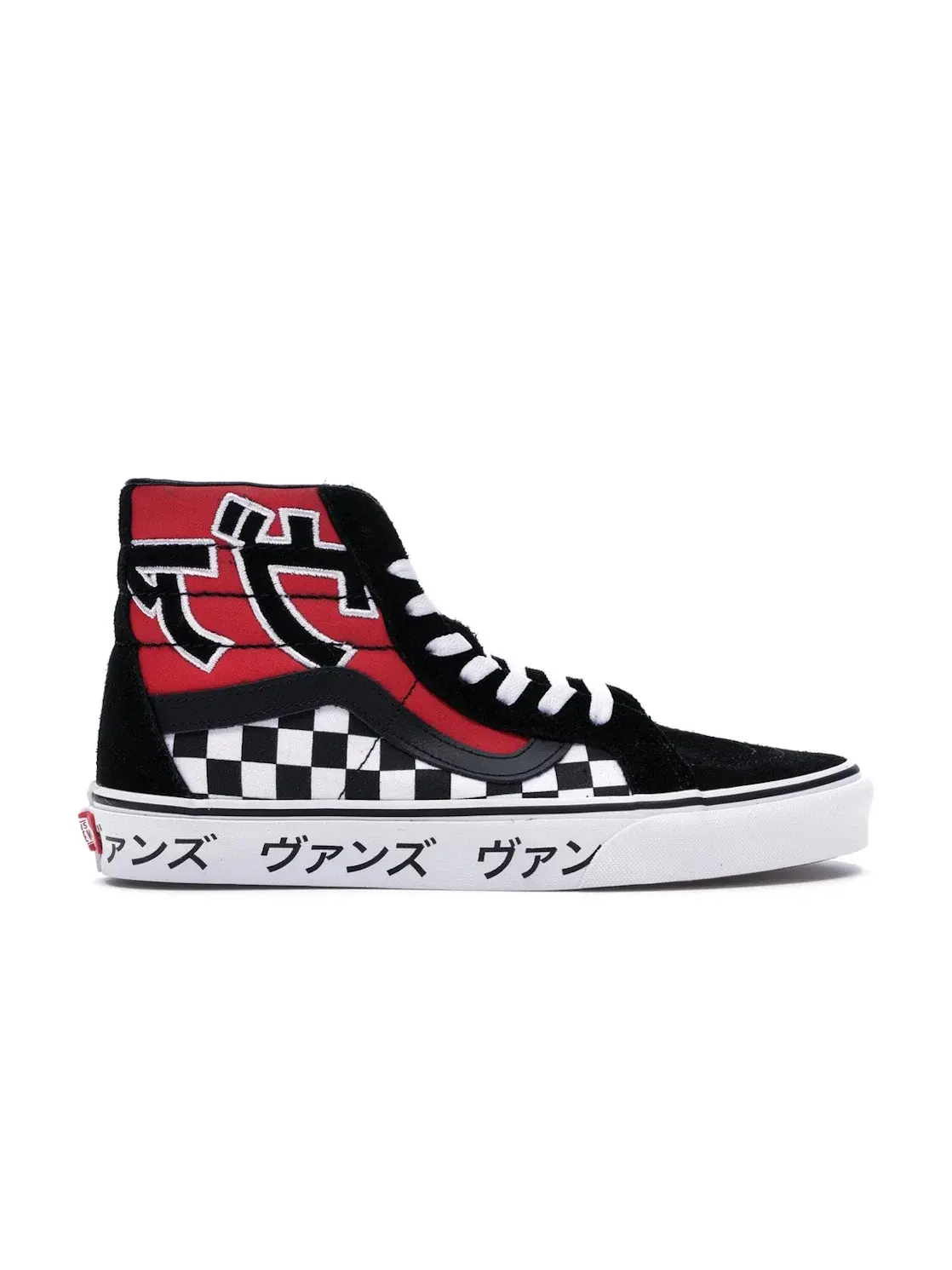 Мужские кроссовки на высокой подошве Vans Sk8-Hi — изображение 1 из 4, черный/белый-красный