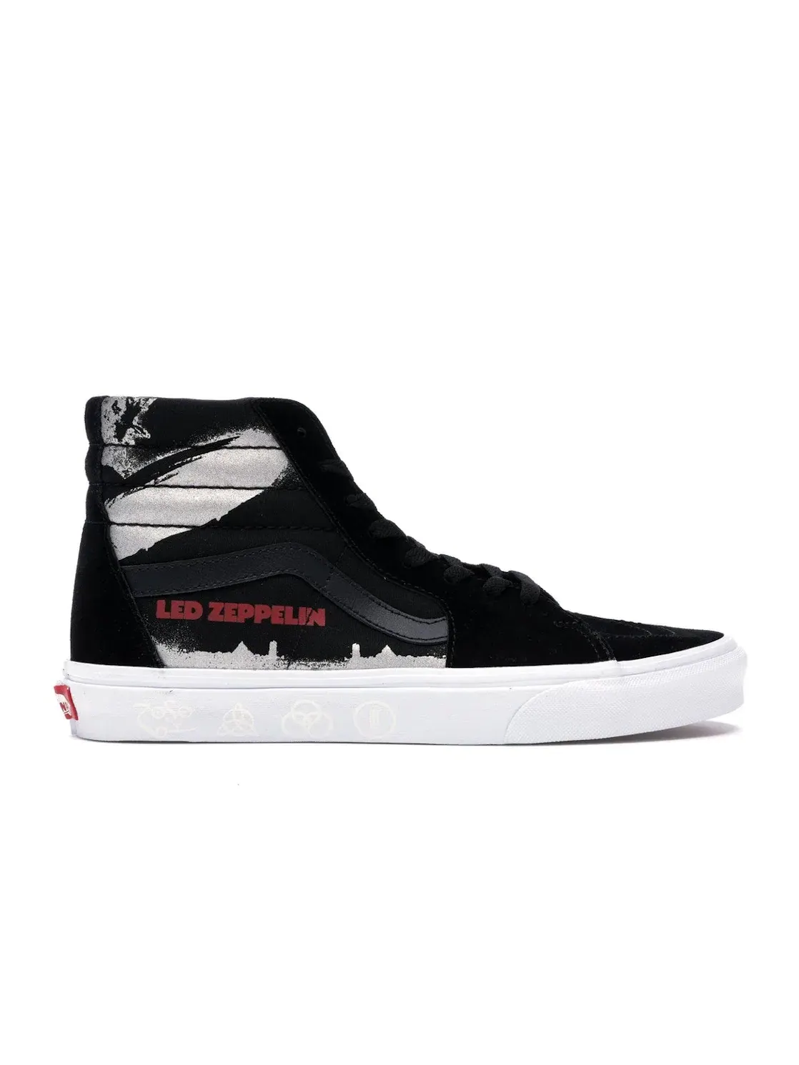 Мужские кроссовки высокий с принтом Vans Sk8-Hi Led Zeppelin Vans — изображение 1 из 4, черный/белый