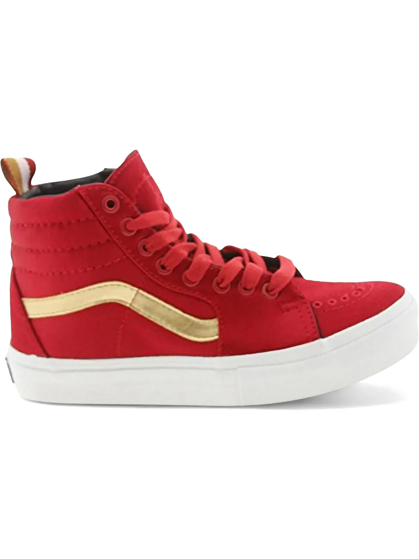 Мужские кеды Lifestyle с высоким верхом Vans Sk8-Hi LX — изображение 1 из 1, красный/золотистый