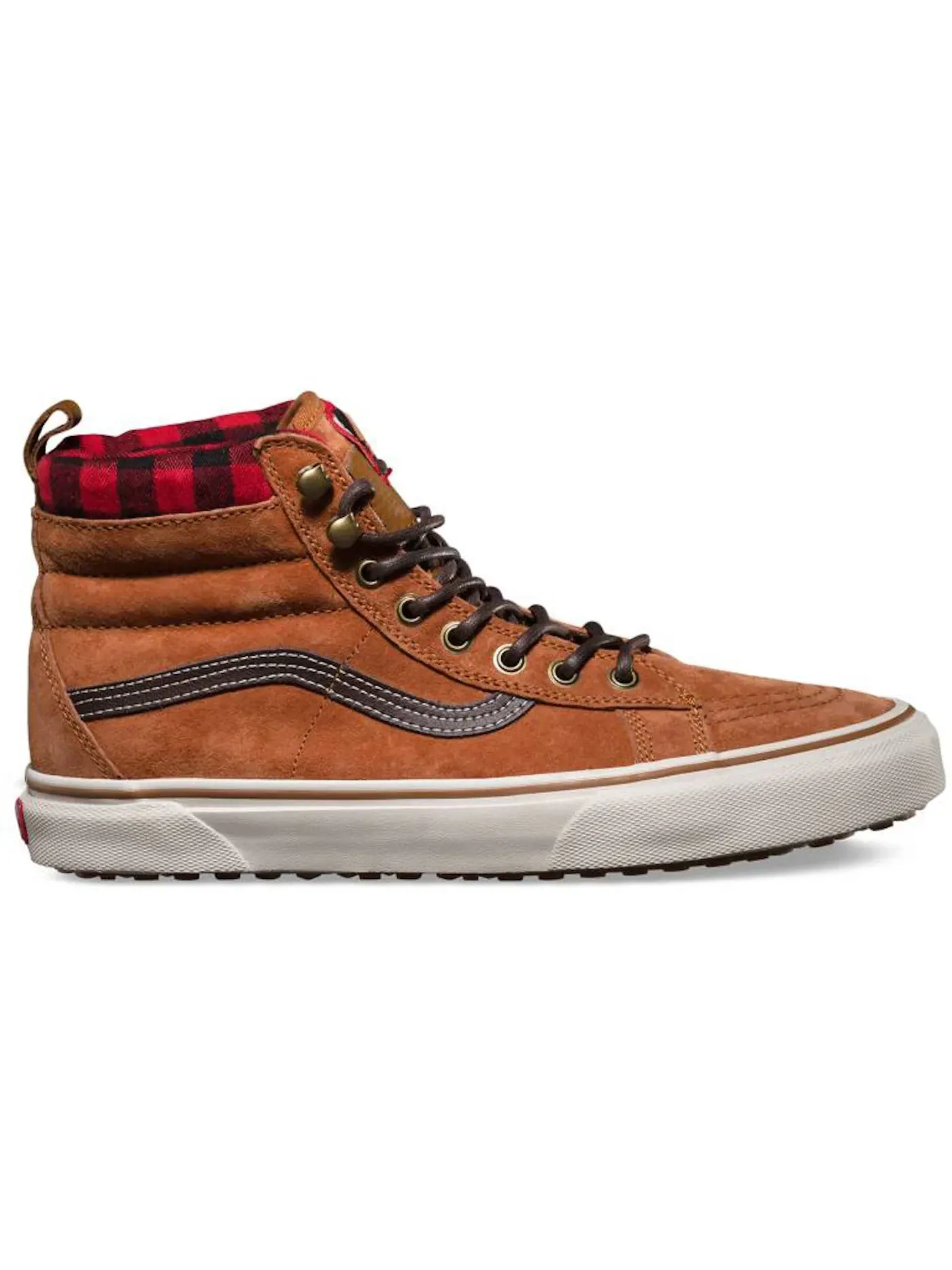 Мужские кроссовки с высоким берцем Vans Sk8-Hi MTE Leather, Glazed Ginger/Plaid — изображение 1 из 1
