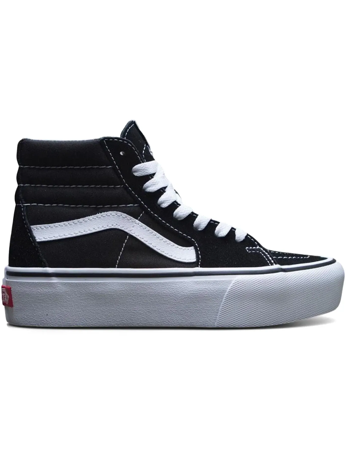 Женские кроссовки высокие на платформе Vans Sk8-Hi Platform 2 — изображение 1 из 1, черный белый