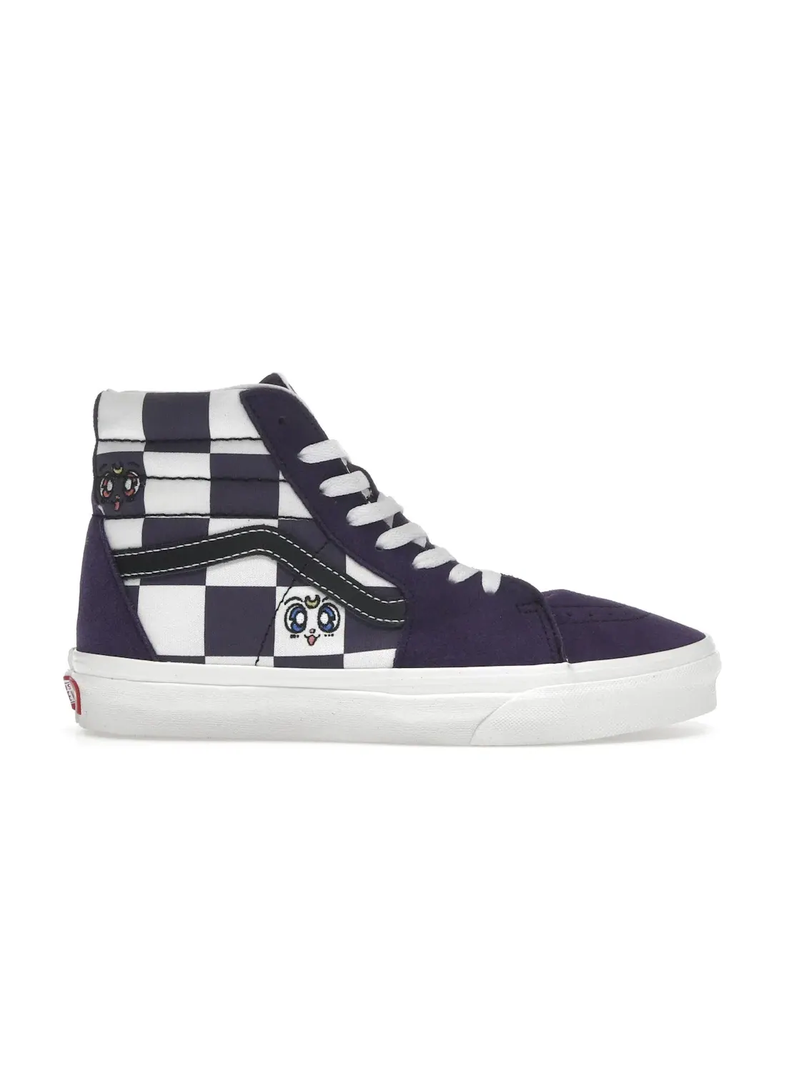 Женские кроссовки высокие с принтом Vans Sk8-Hi — изображение 1 из 4, фиолетовый/белый/черный