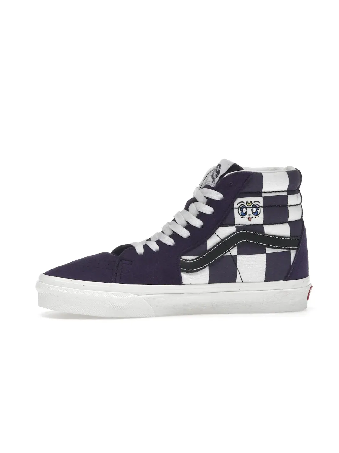 Женские кроссовки высокие с принтом Vans Sk8-Hi — изображение 3 из 4, фиолетовый/белый/черный