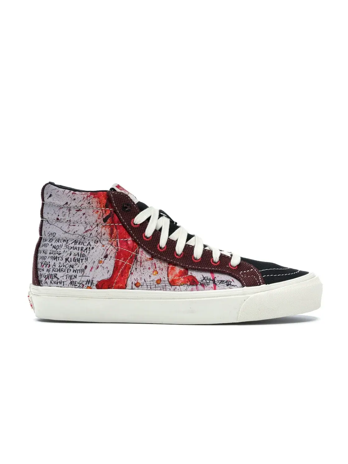 Мужские кроссовки с принтом Vans Sk8-Hi — изображение 1 из 4, красный черный