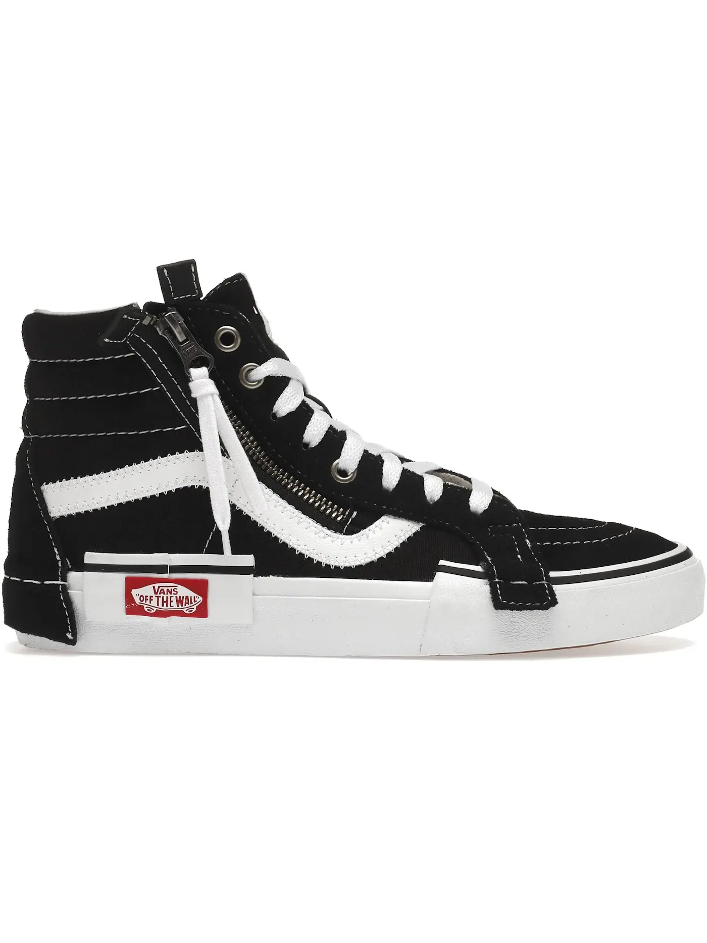 Мужские кроссовки высокие из премиальной кожи Vans Sk8-Hi Reissue CA — изображение 1 из 1, черный/черный/белый