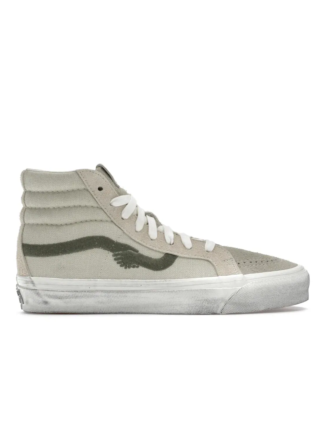 Мужские кроссовки высокие с принтом Vans Sk8-Hi Reissue — изображение 1 из 4, белый