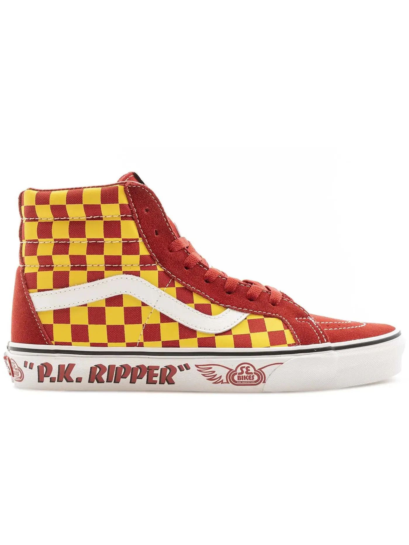 Женские кроссовки с принтом Vans Sk8-Hi Reissue SE Bikes P.K. Ripper Vans — изображение 1 из 1, красный//желтый