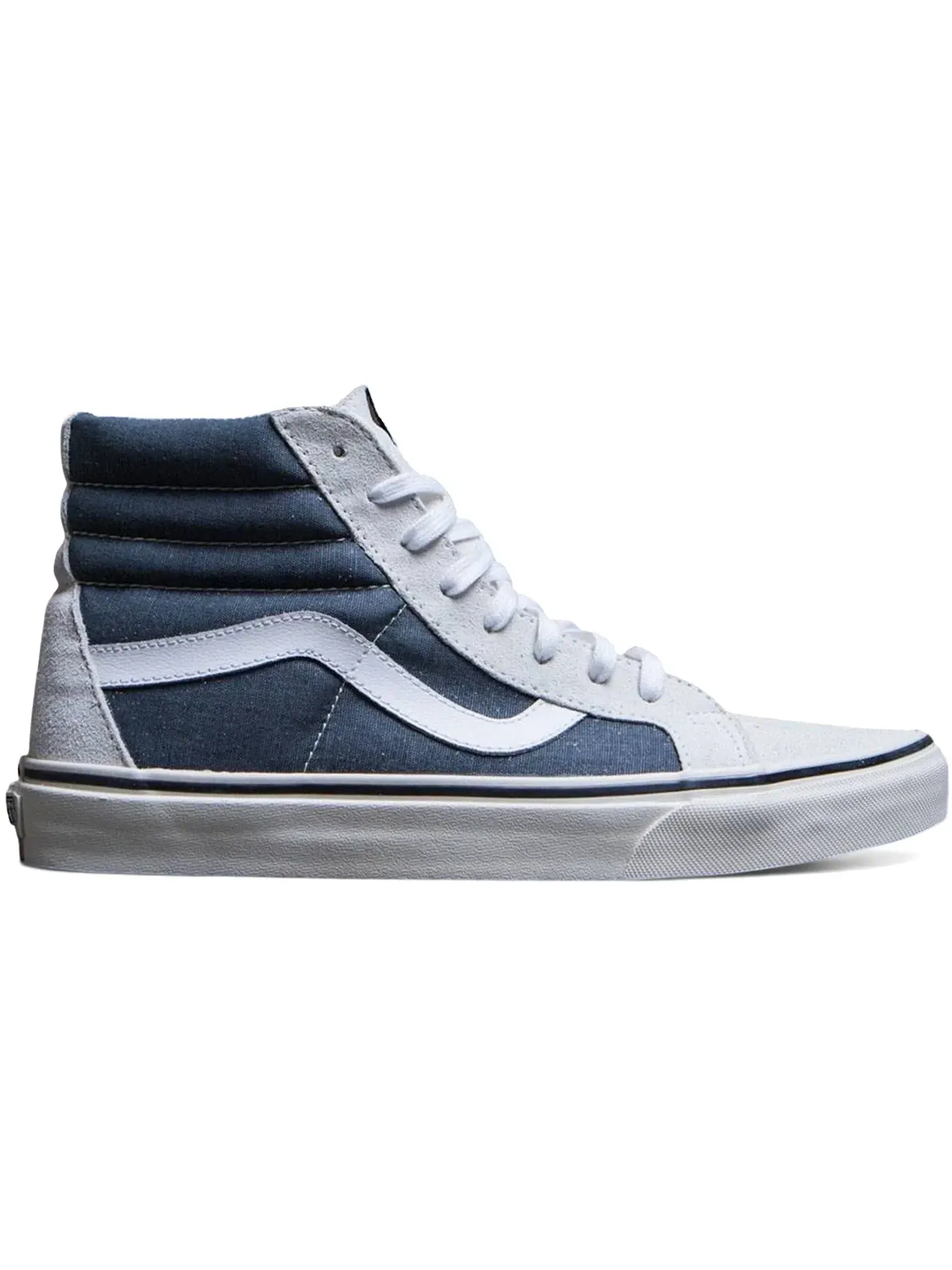 Мужские кроссовки высокие с кожаным верхом Vans Sk8-Hi Reissue — изображение 1 из 1, белый/темно-синий