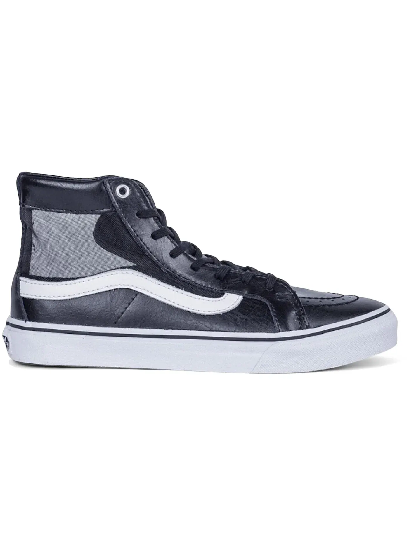 Женские кроссовки с вырезами Vans Sk8-Hi Slim Cutout — изображение 1 из 1, черный/белый