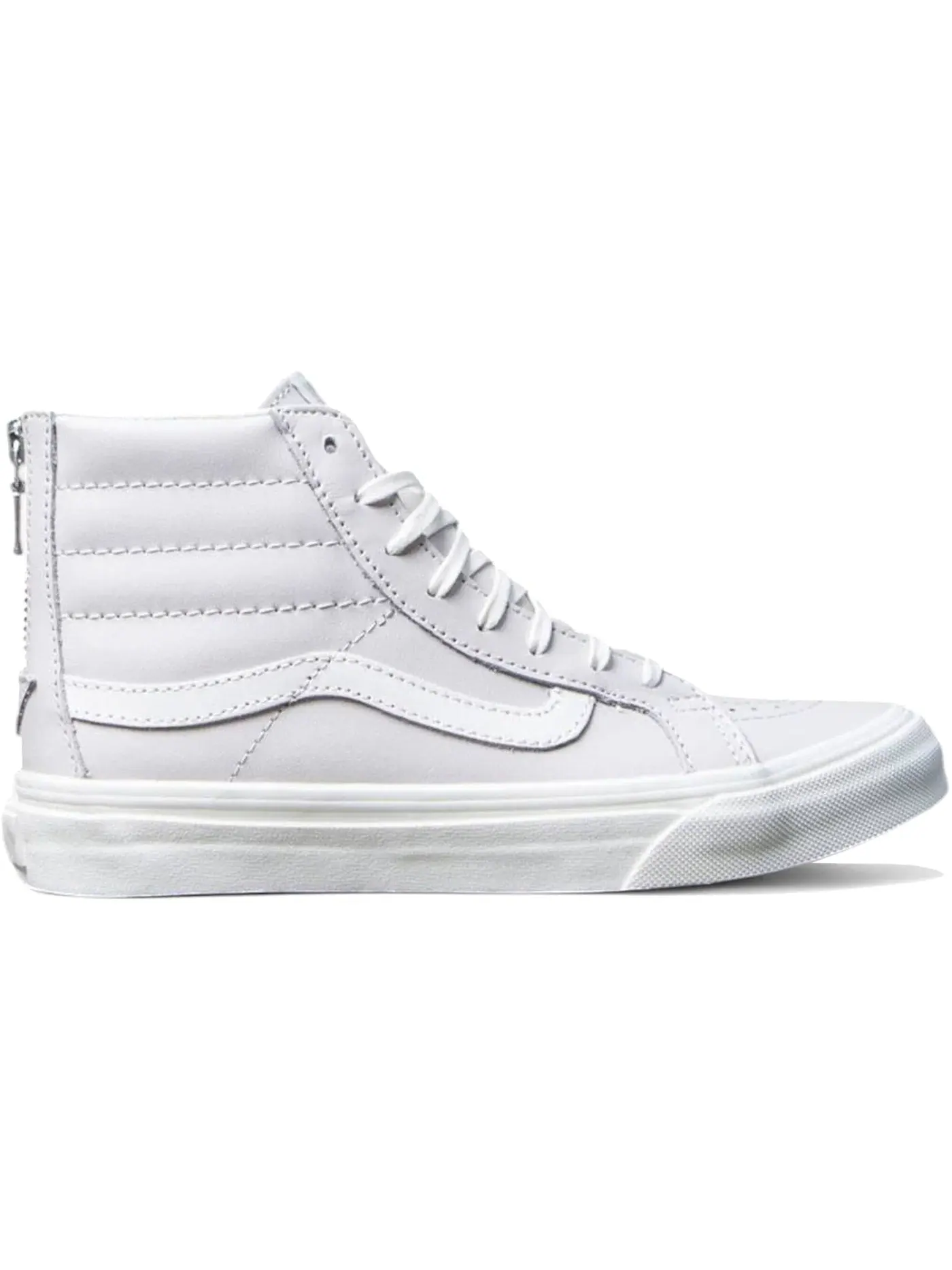 Женские кеды с молнией Vans Sk8-Hi Slim Zip Leather — изображение 1 из 1, белый