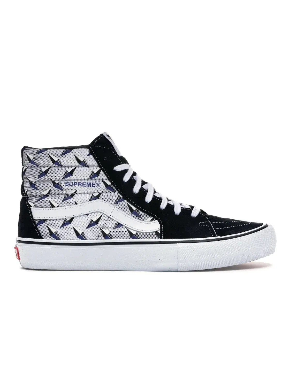 Мужские кроссовки высокие с принтом Diamond Plate Vans Sk8-Hi Supreme — изображение 1 из 4, черный/белый