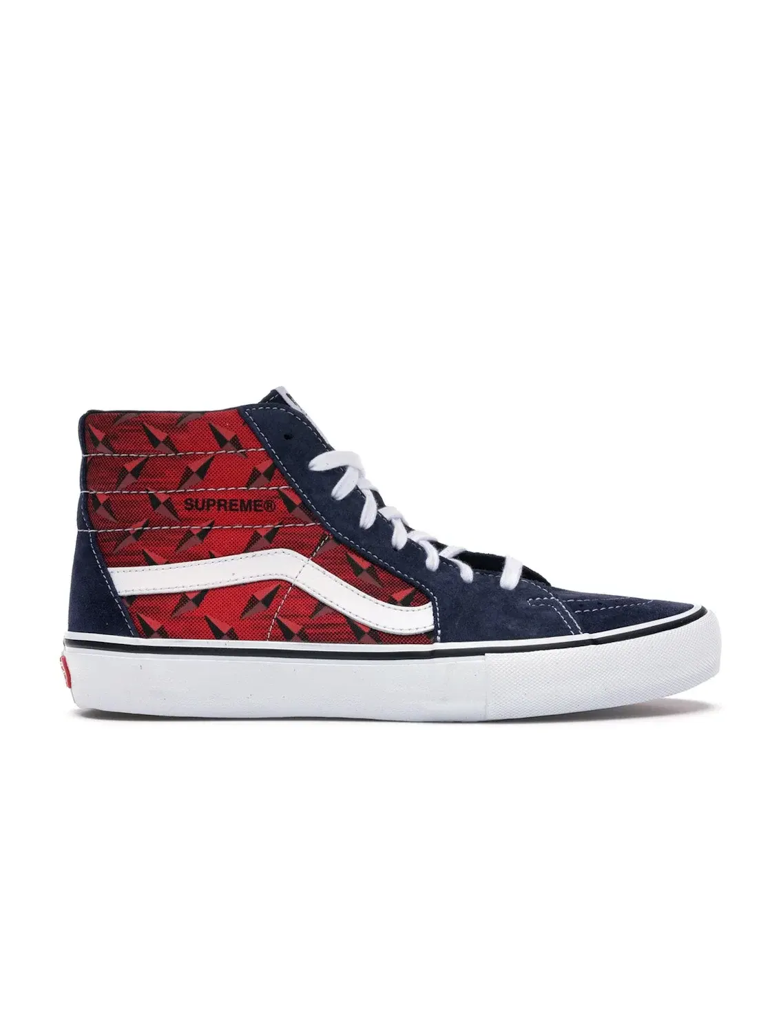 Мужские кроссовки высокие с принтом Vans Sk8-Hi — изображение 1 из 4, темно-синий/красный