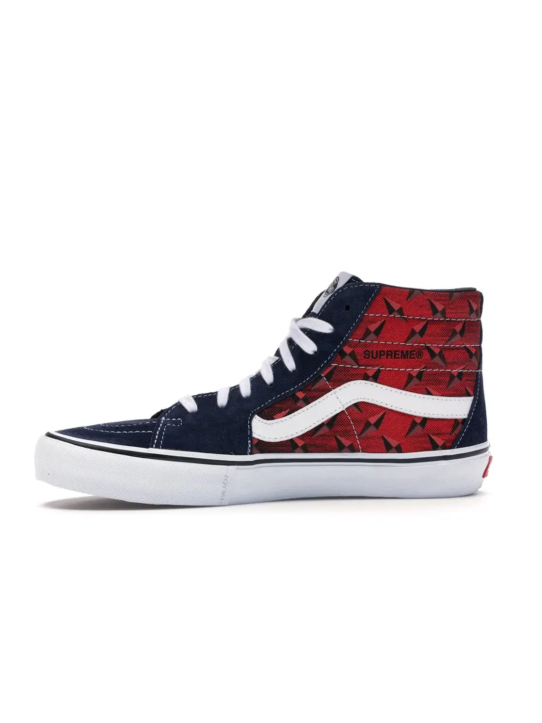 Мужские кроссовки высокие с принтом Vans Sk8-Hi — изображение 3 из 4, темно-синий/красный