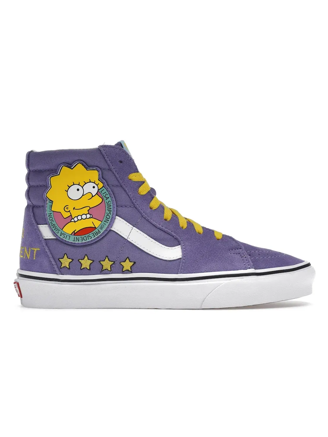 Мужские кроссовки высокие с принтом Vans Sk8-Hi — изображение 1 из 4, фиолетовый/белый