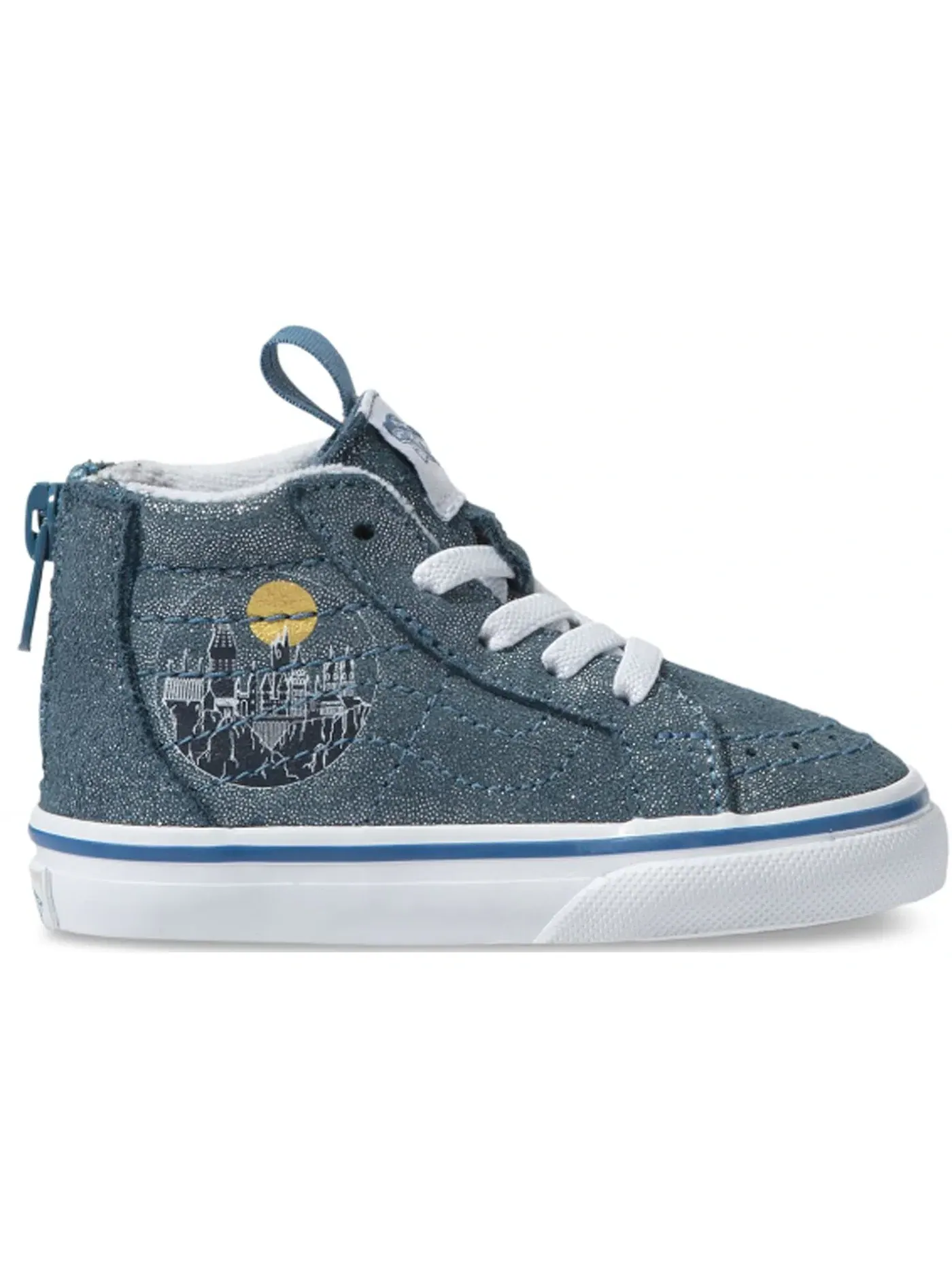 Детские кеды с принтом Vans Sk8-Hi Zip — изображение 1 из 1, серебристый