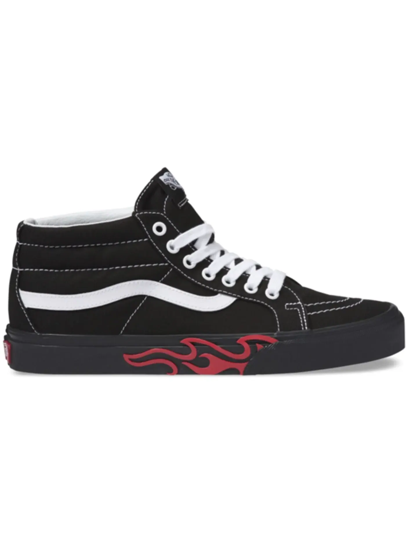 Мужские кроссовки с вырезами Vans Sk8-Mid — изображение 1 из 1, черный/черный