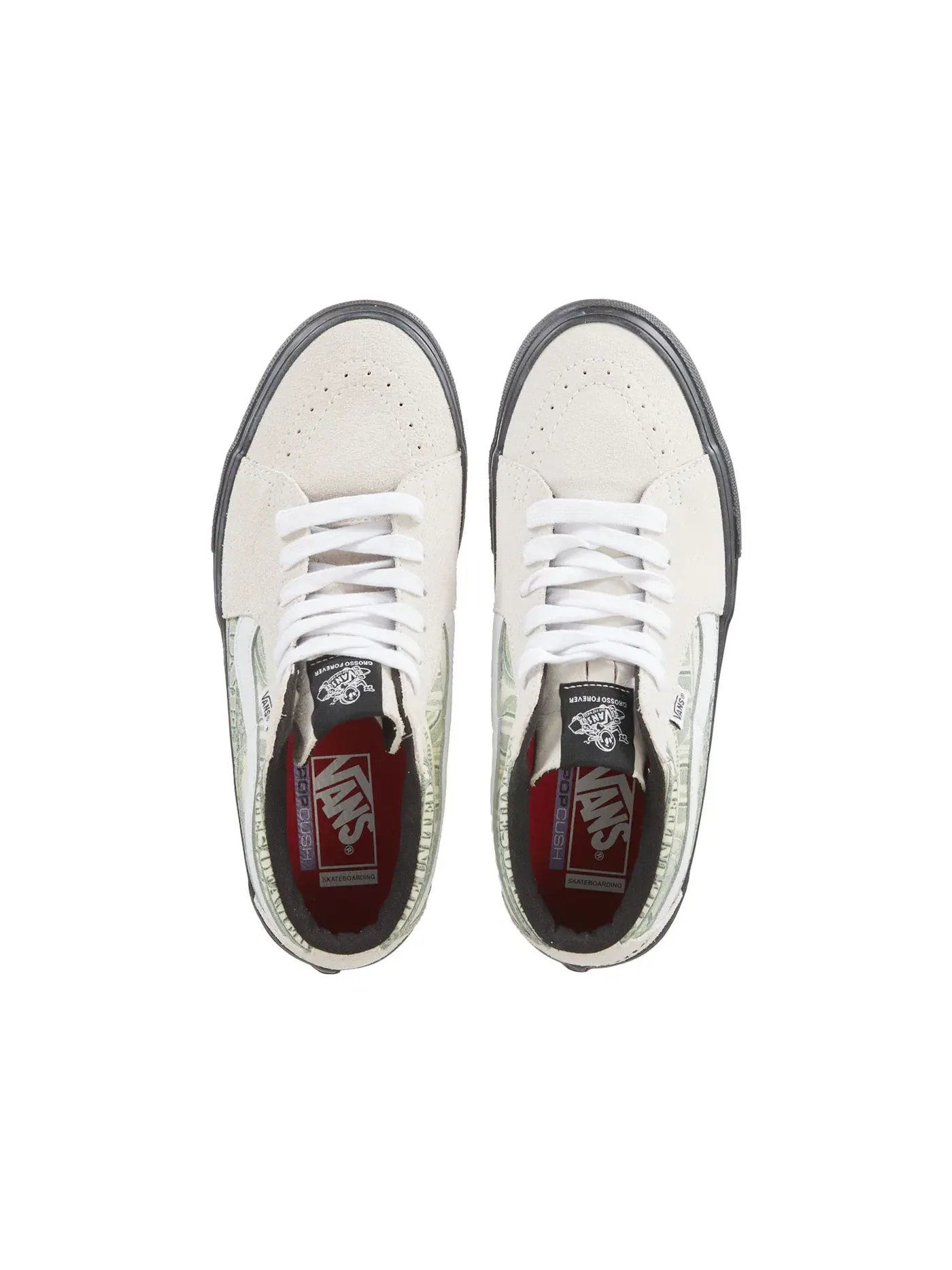 Мужские кроссовки Lifestyle Vans Skate Grosso Mid — изображение 3 из 3, бежевый/черный/зеленый