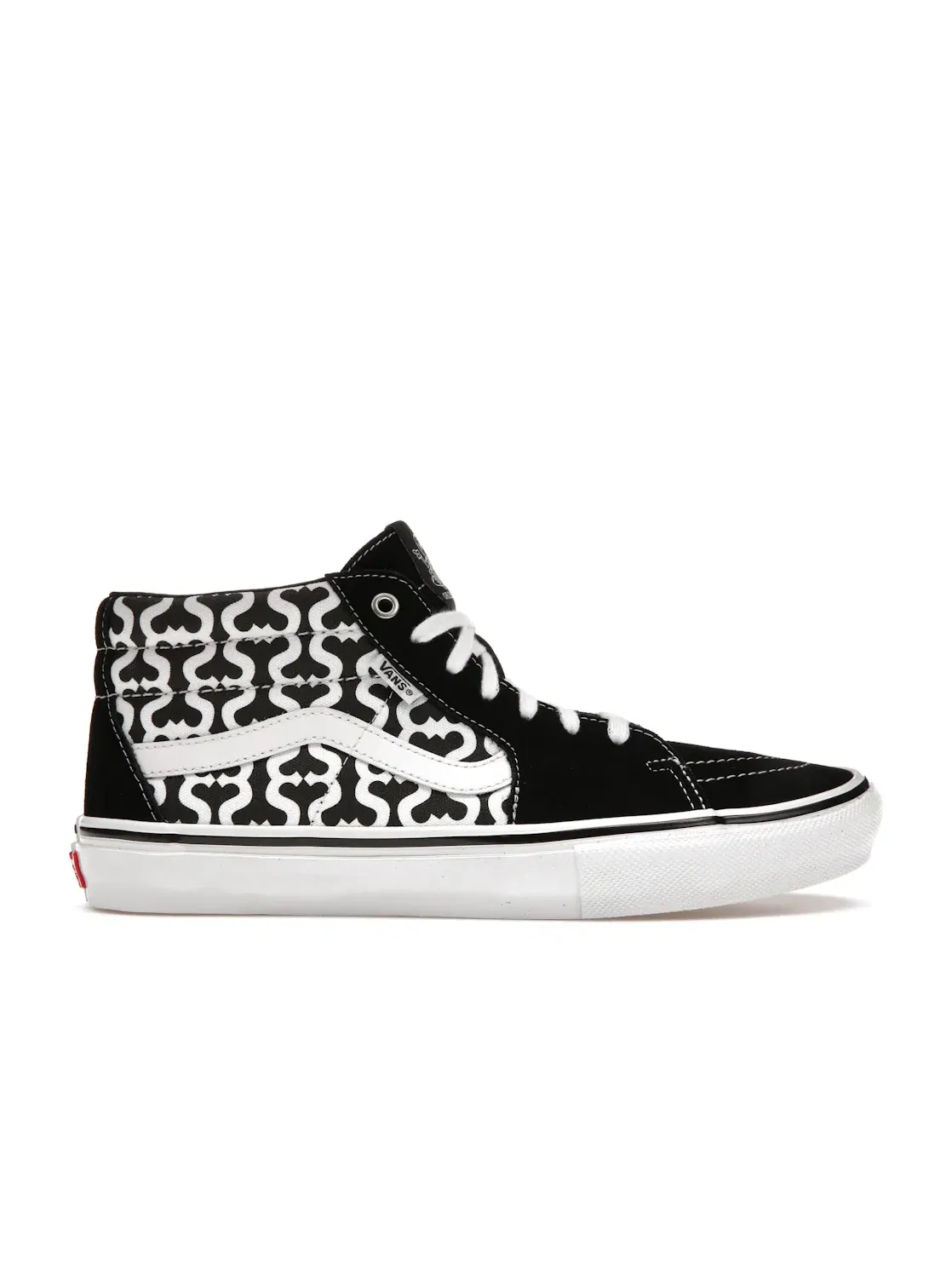 Мужские кроссовки с принтом Vans Skate Grosso Mid Supreme Monogram S Logo Vans — изображение 1 из 4, черный/белый