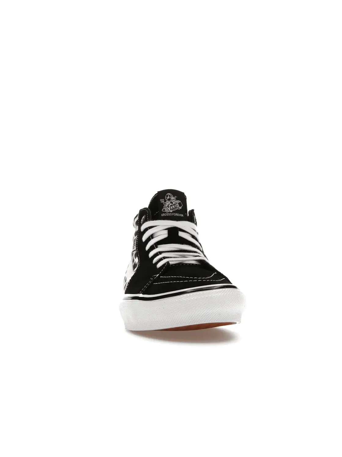 Мужские кроссовки с принтом Vans Skate Grosso Mid Supreme Monogram S Logo Vans — изображение 2 из 4, черный/белый
