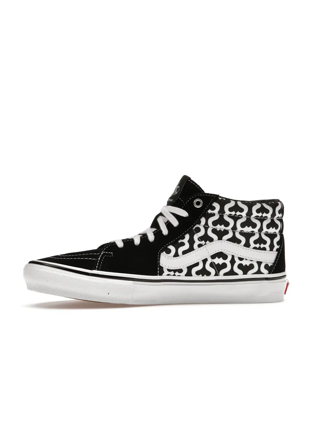 Мужские кроссовки с принтом Vans Skate Grosso Mid Supreme Monogram S Logo Vans — изображение 3 из 4, черный/белый