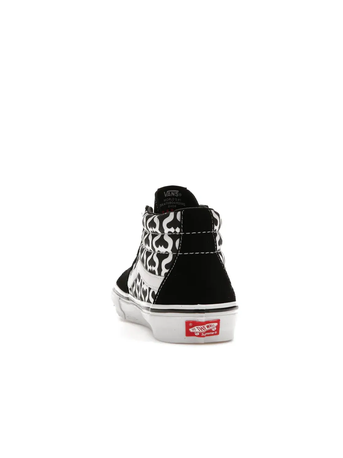Мужские кроссовки с принтом Vans Skate Grosso Mid Supreme Monogram S Logo Vans — изображение 4 из 4, черный/белый