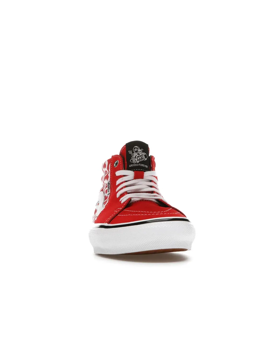 Мужские кроссовки с принтом Vans Skate Grosso Mid — изображение 2 из 4, красный/белый