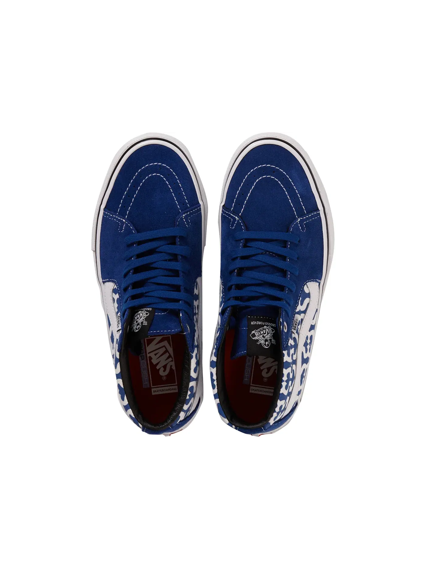 Мужские кроссовки с фирменным принтом Vans Skate Grosso Mid Vans — изображение 3 из 3, белый