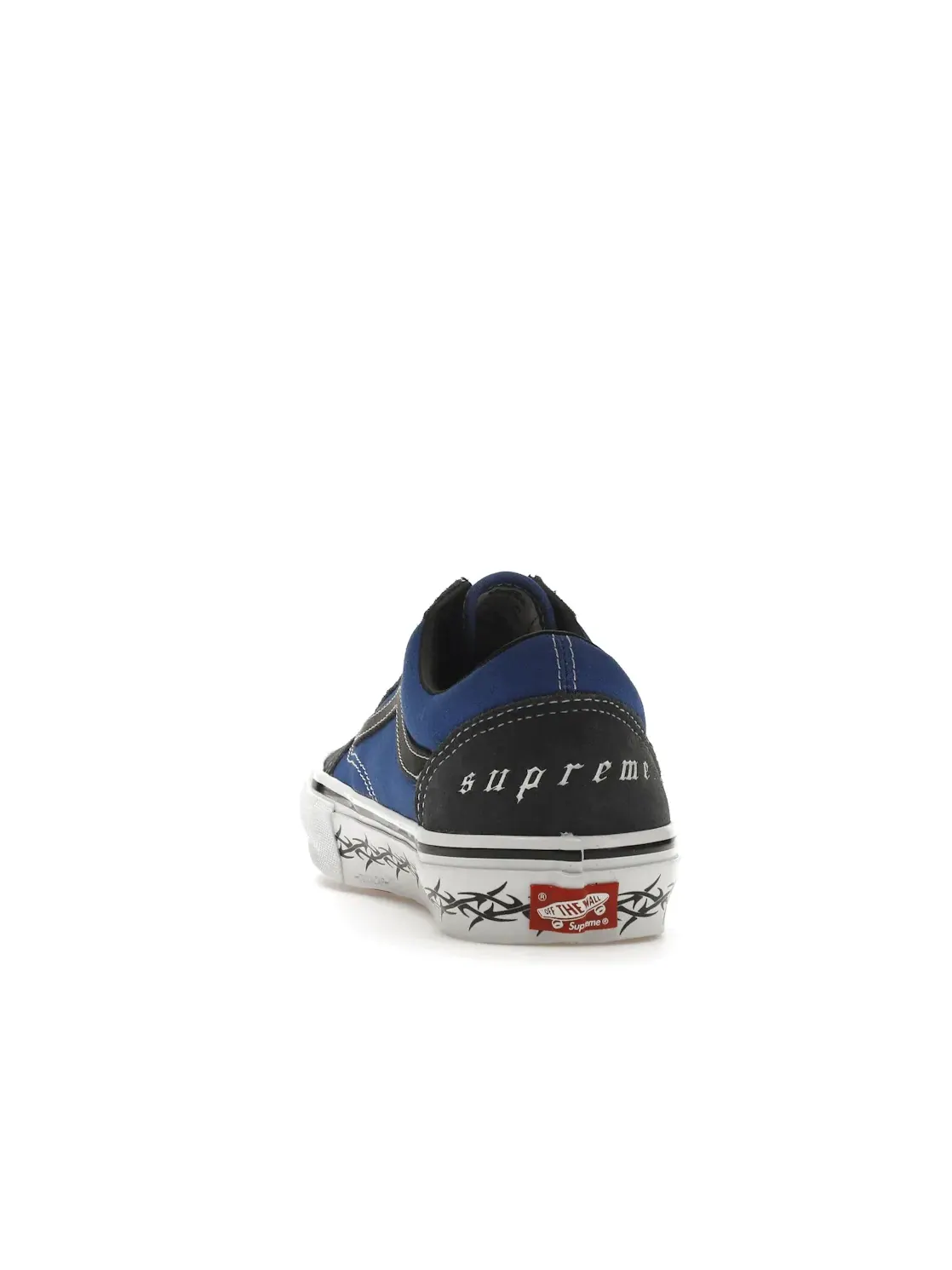 Мужские кроссовки с принтом Vans Skate Old Skool Supreme Tribal Barbed Wire Vans — изображение 4 из 4, темный серый/черный