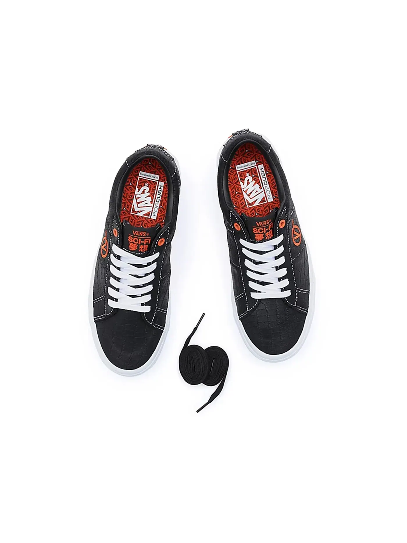 Мужские кроссовки с принтом Vans Skate Sid VCU — изображение 2 из 3, черный оранжевый