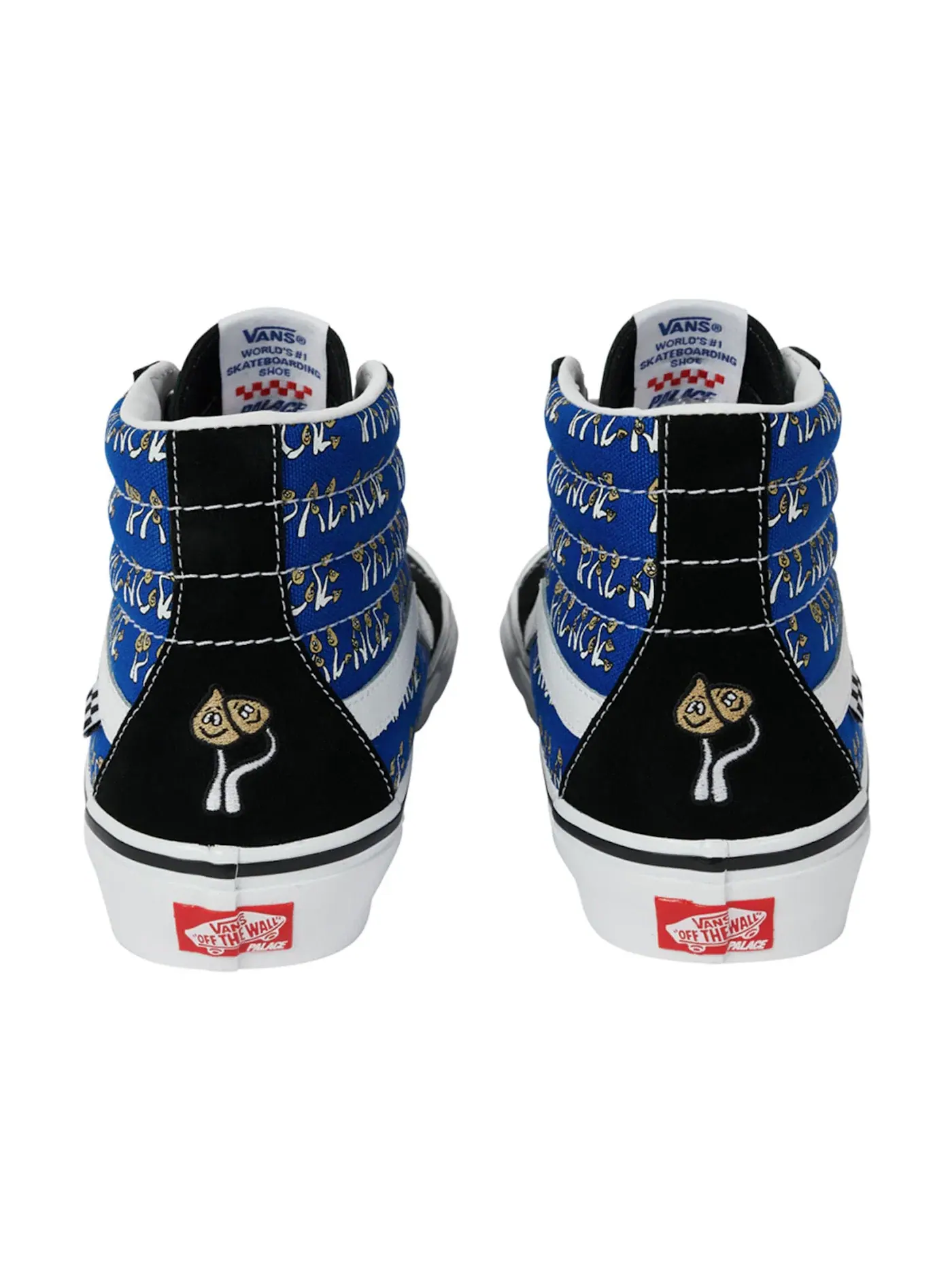 Мужские кроссовки высокие с принтом Vans Skate Sk8-Hi Palace Shroom Pack — изображение 2 из 2, черный/синий/белый