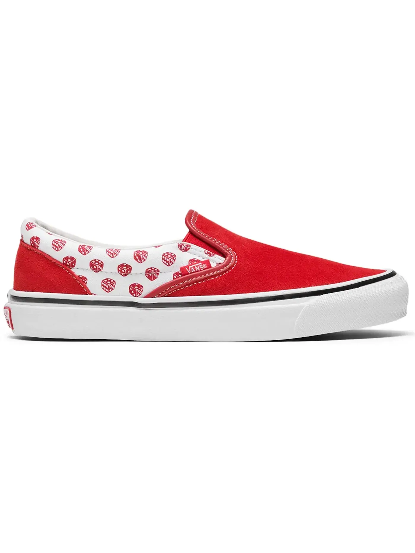 Мужские кроссовки Slip On Vans — изображение 1 из 1, красный/белый