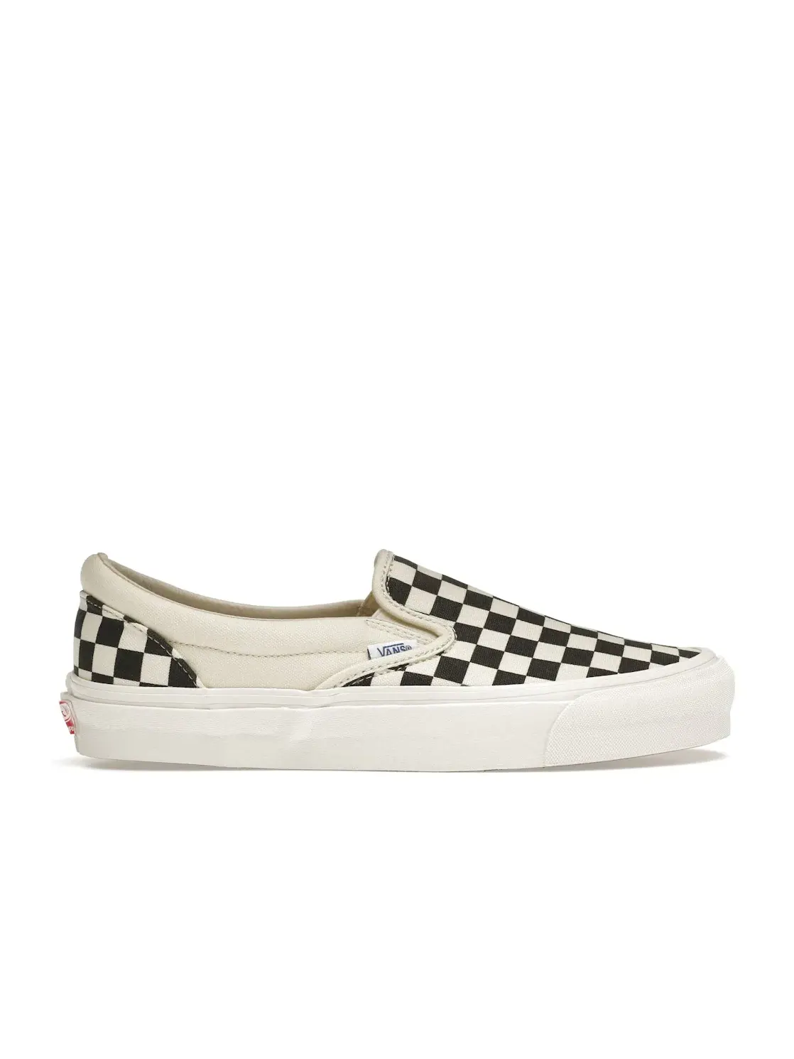 Мужские кеды с шахматным принтом Vans Slip-On — изображение 1 из 4, черный/белый