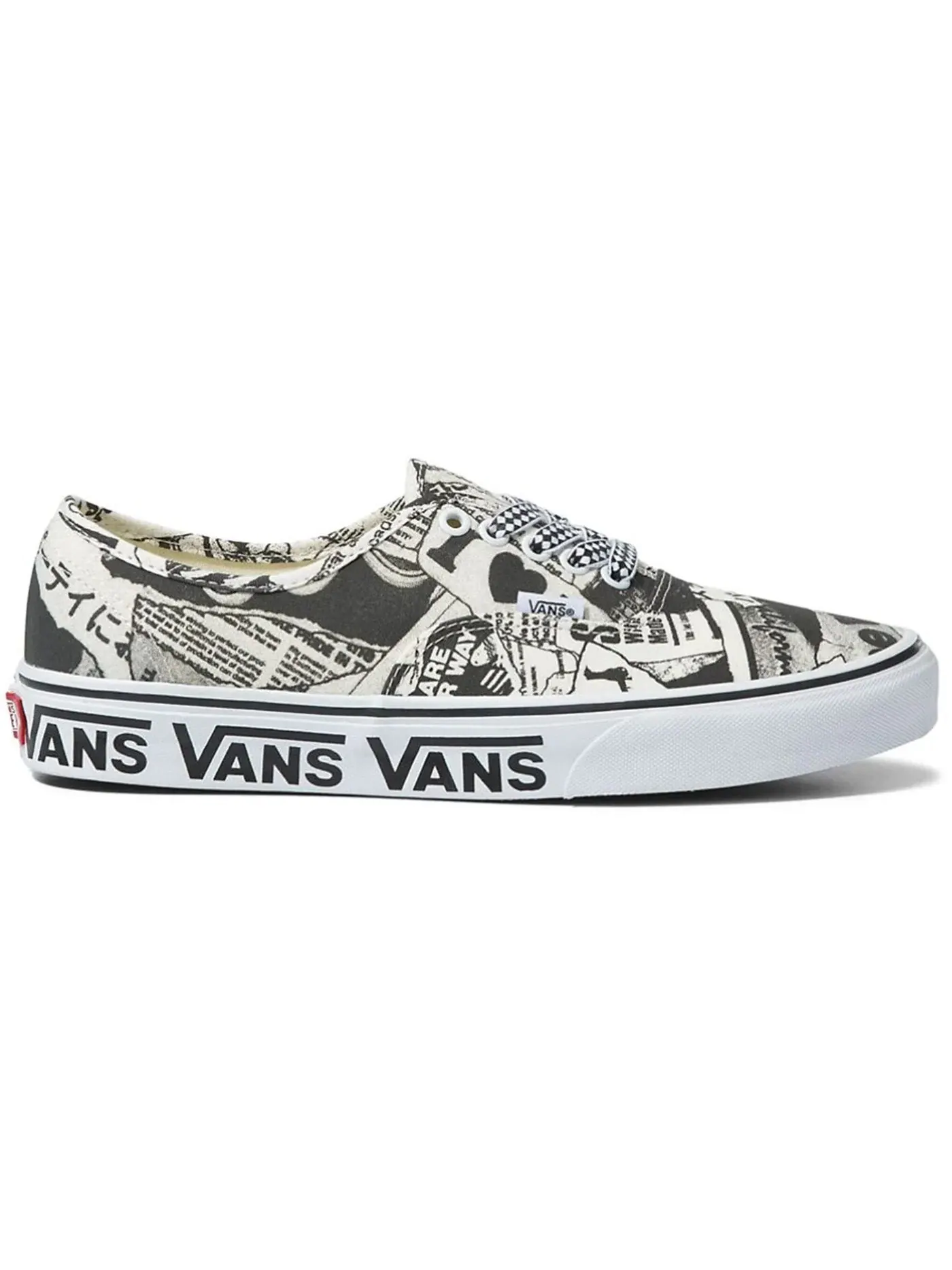 Мужские кеды с принтом коллаж Vans Slip-On — изображение 1 из 1, черный/белый
