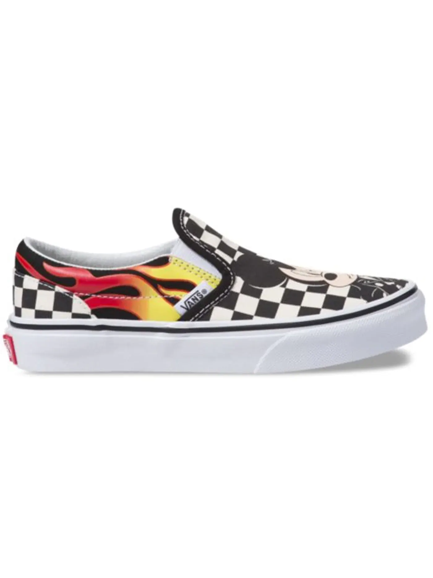 Детские кеды Vans Slip-On Disney Mickey and Minnie, Mickey Mouse And Minnie Mouse/Checker Flame — изображение 1 из 1
