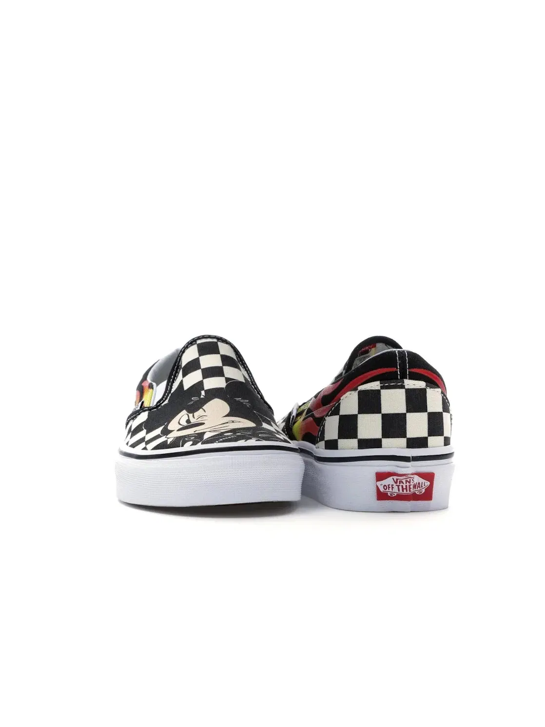 Женские кеды-слипоны с принтом Vans Slip-On, Mickey Mouse And Minnie Mouse/Checker Flame — изображение 2 из 4