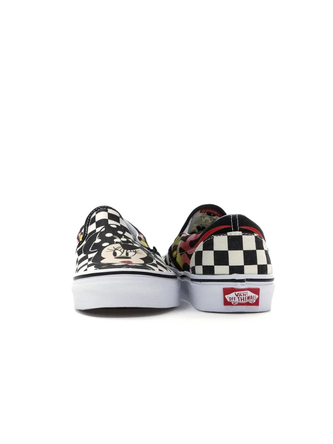 Женские кеды-слипоны с принтом Vans Slip-On, Mickey Mouse And Minnie Mouse/Checker Flame — изображение 4 из 4