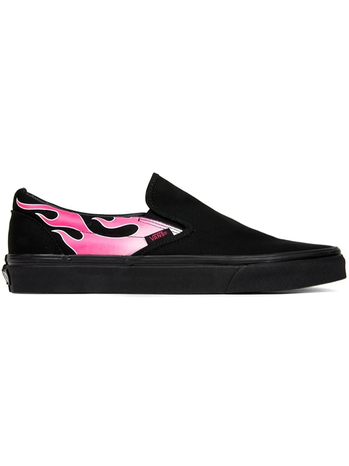 Мужские кеды с принтом Vans Slip-On — изображение 1 из 1, черный/неоновый розовый