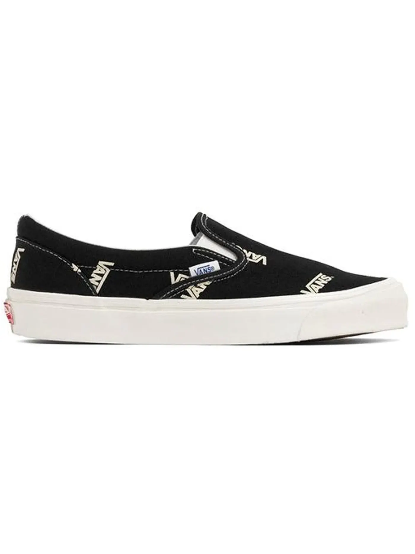 Мужские кеды с принтом Vans Slip-On — изображение 1 из 1, черный