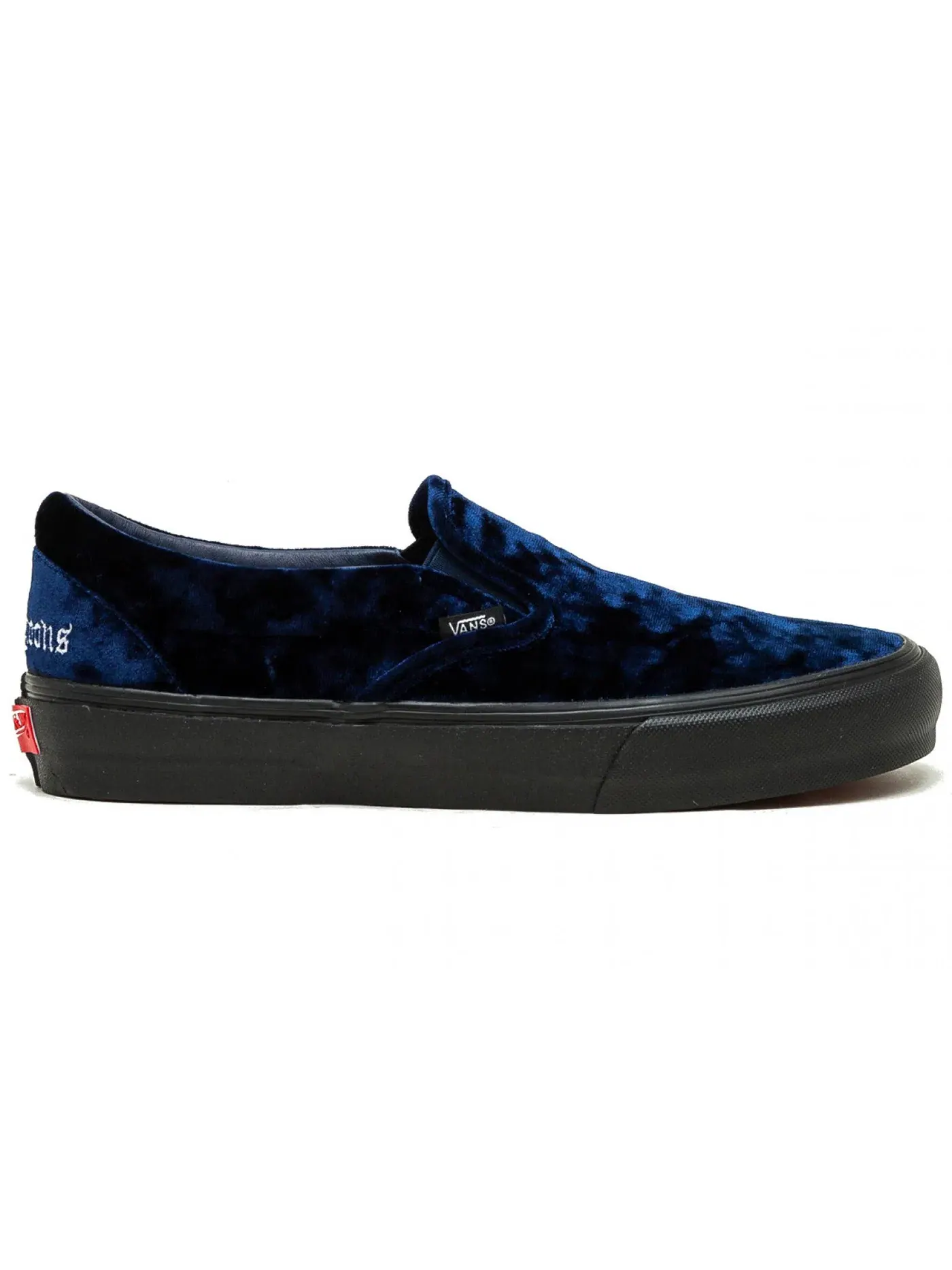 Мужские кеды-слипоны с бархатистой отделкой Vans Slip-On — изображение 1 из 1, синий/черный