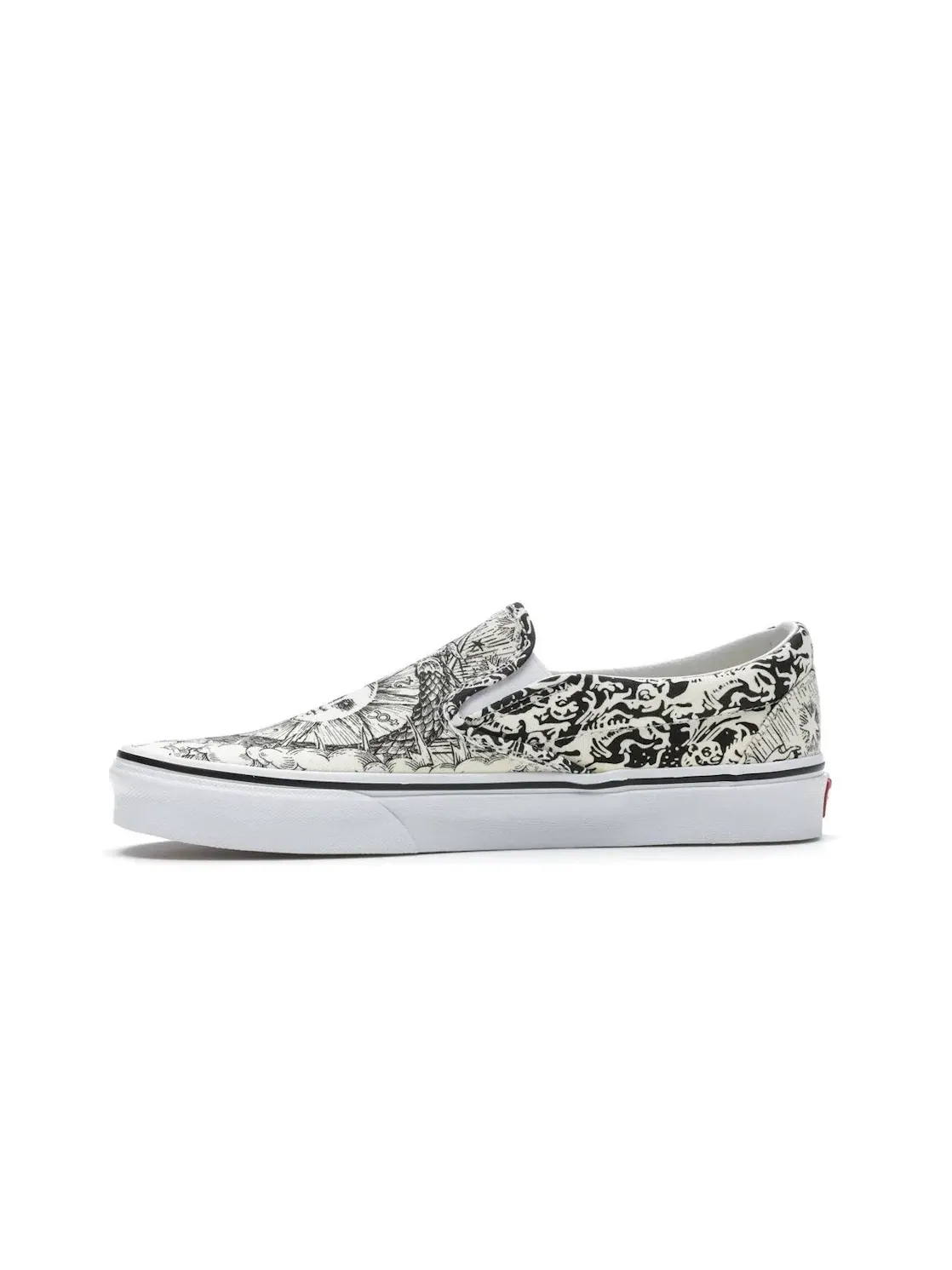 Мужские кеды Slip-On с принтом Vans — изображение 3 из 4, черный/белый