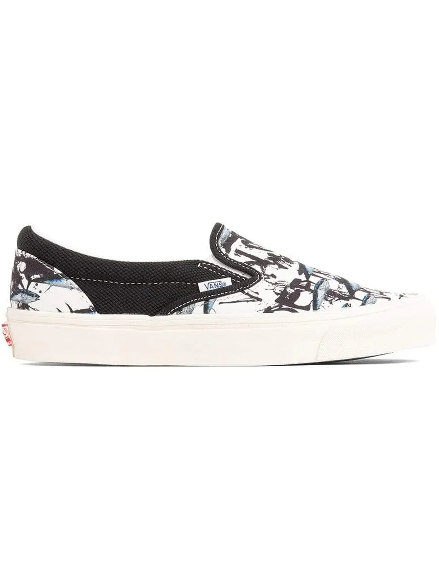 Мужские кеды Lifestyle с принтом Vans Slip-On Vans — изображение 1 из 1, белый/черный