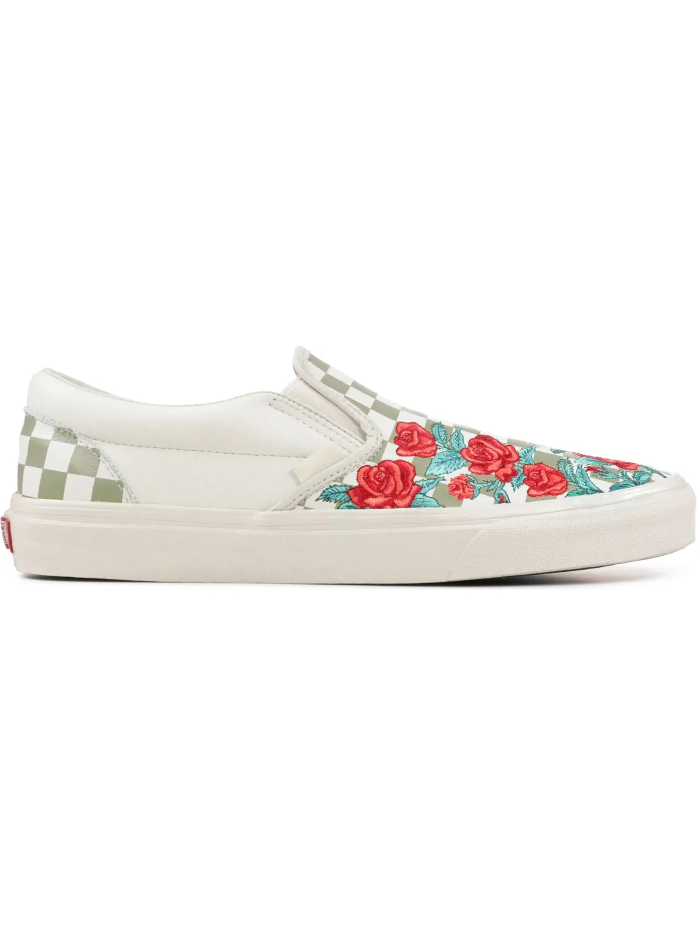 Мужские кеды с вышивкой роз Vans Slip-On, Marshmallow Turtledove — изображение 1 из 1