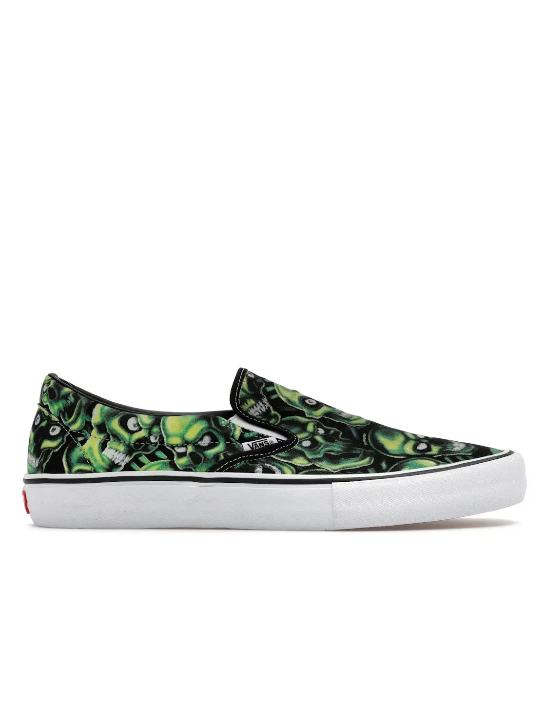 Мужские кеды-слипоны с принтом Vans Slip-On — изображение 1 из 4, черный/зеленый
