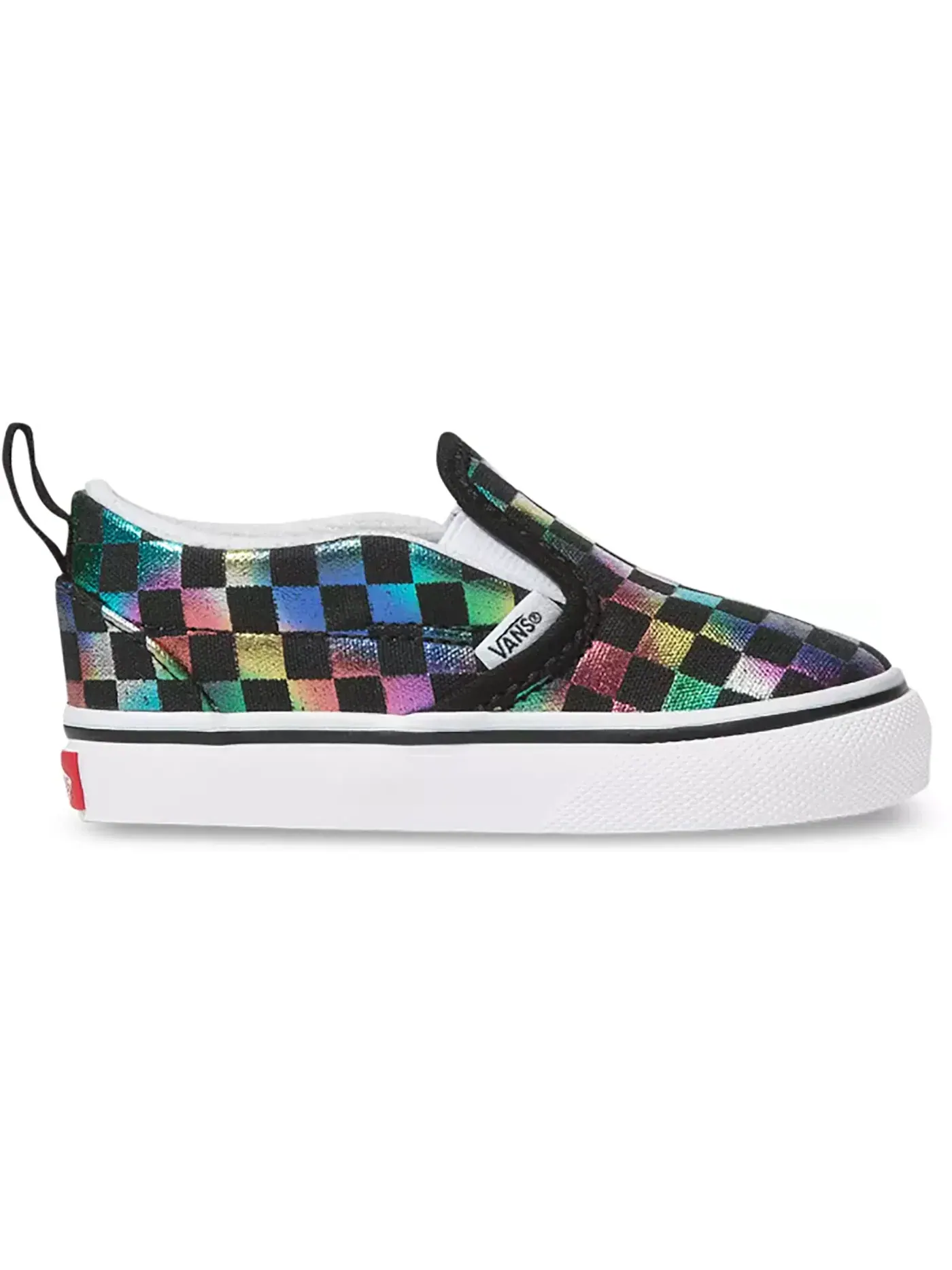 Детские кеды с принтом Vans Slip-On — изображение 1 из 1, черный/белый