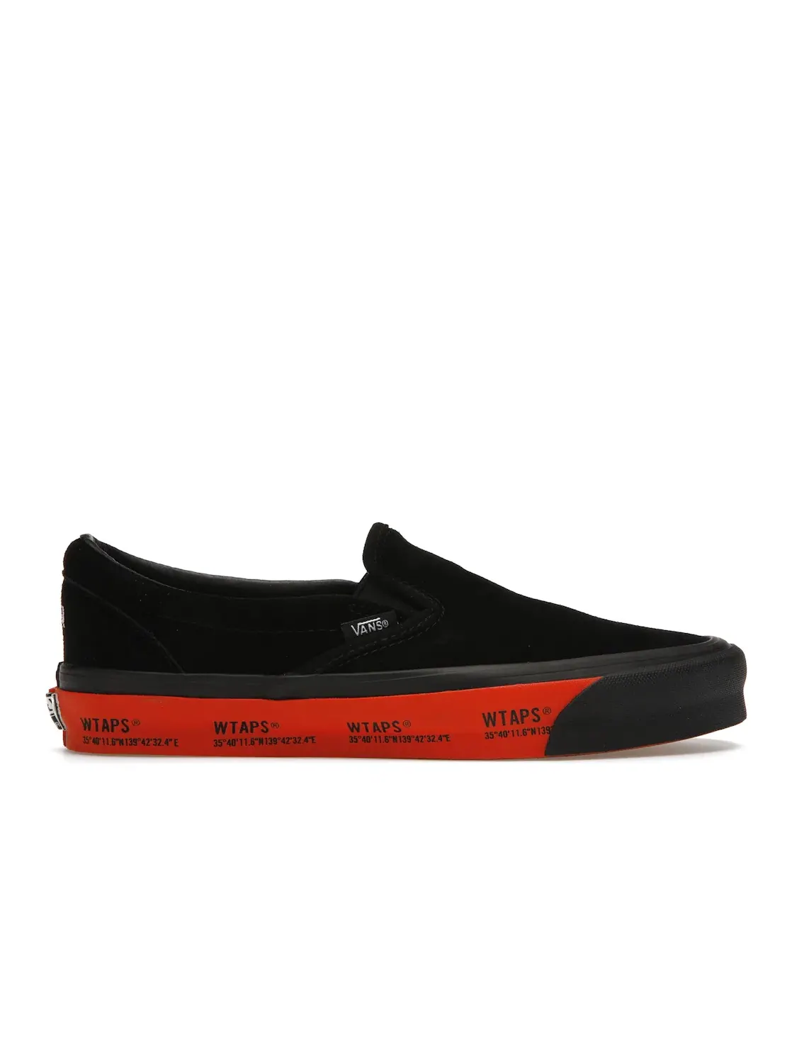 Мужские кроссовки lifestyle с принтом Vans Slip-On Vans — изображение 1 из 4, черный оранжевый