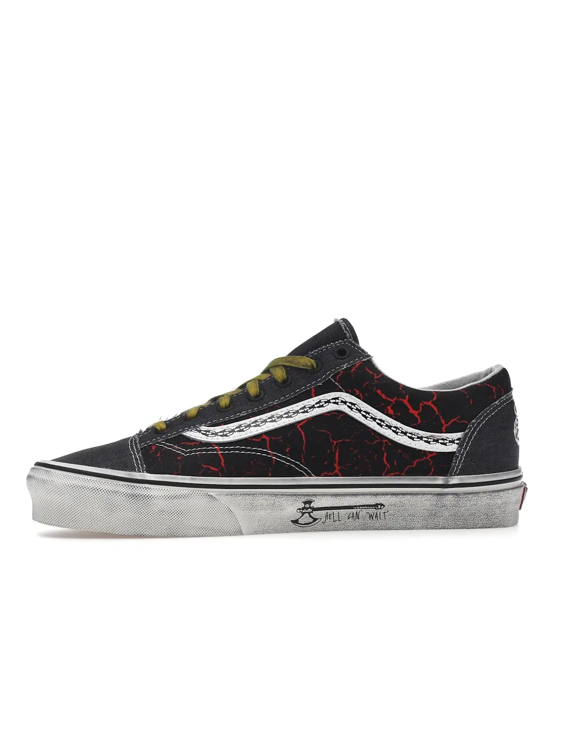 Мужские кроссовки с принтом Vans Style 36 Vans — изображение 3 из 4, черный/красный/желтый