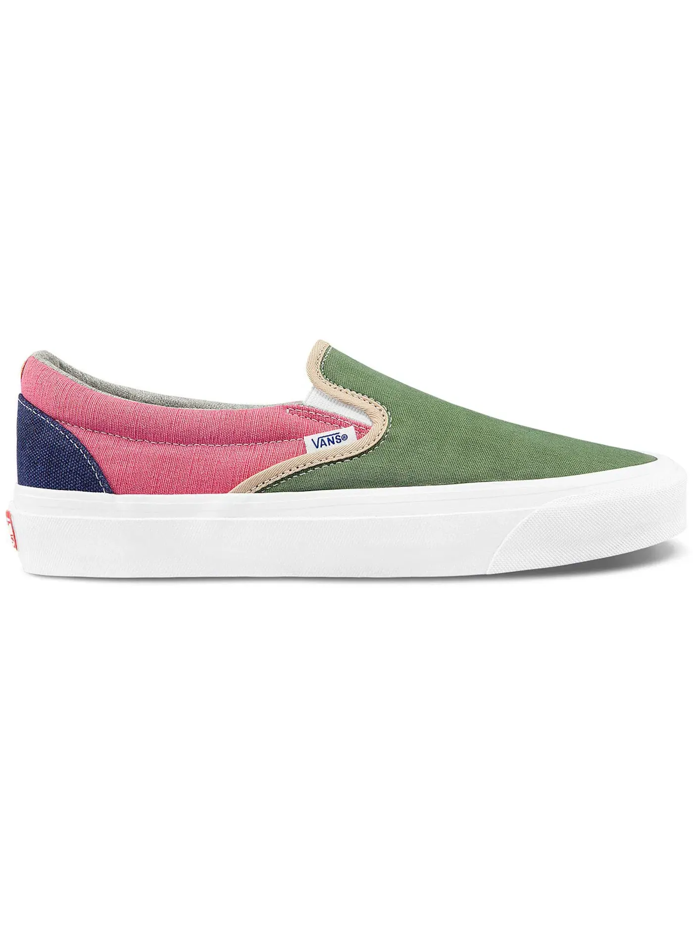 Мужские кеды с принтом Vans Vault OG Classic Slip-On LX — изображение 1 из 1, зеленый/розовый/синий