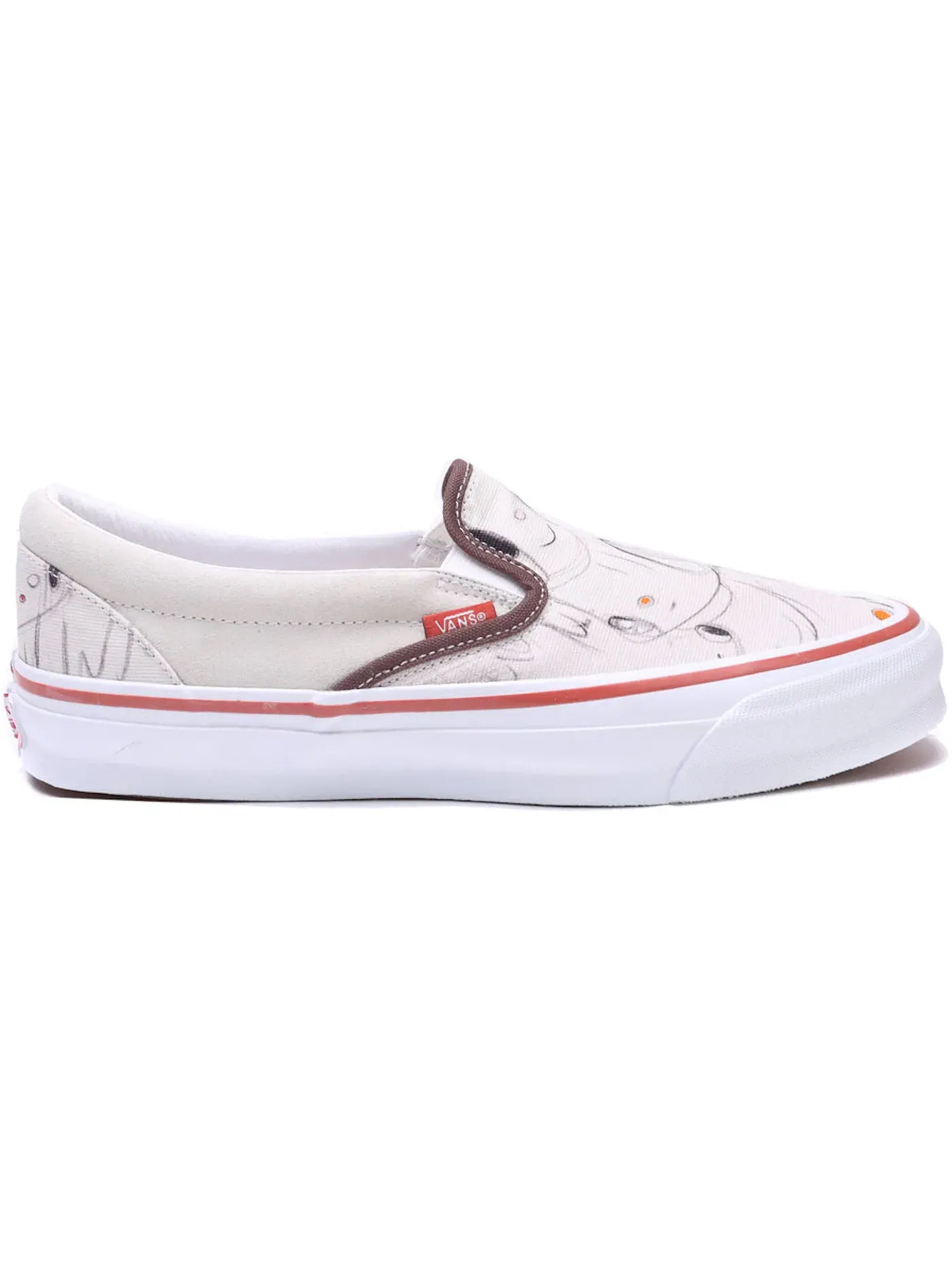 Мужские кеды с принтом Vans Vault OG Classic Slip-On LX — изображение 1 из 1, белый
