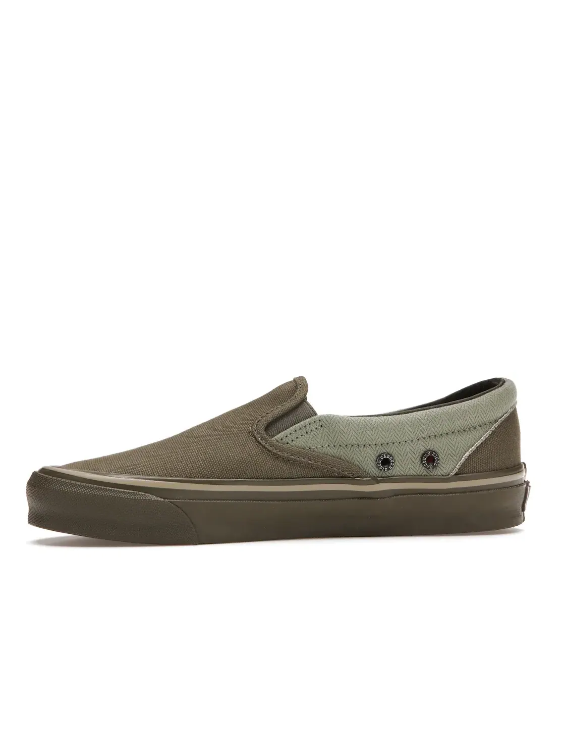 Мужские кеды Lifestyle Vans Vault UA OG Classic Slip-On LX Nigel Cabourn Army Mix, Army/Mix — изображение 3 из 4