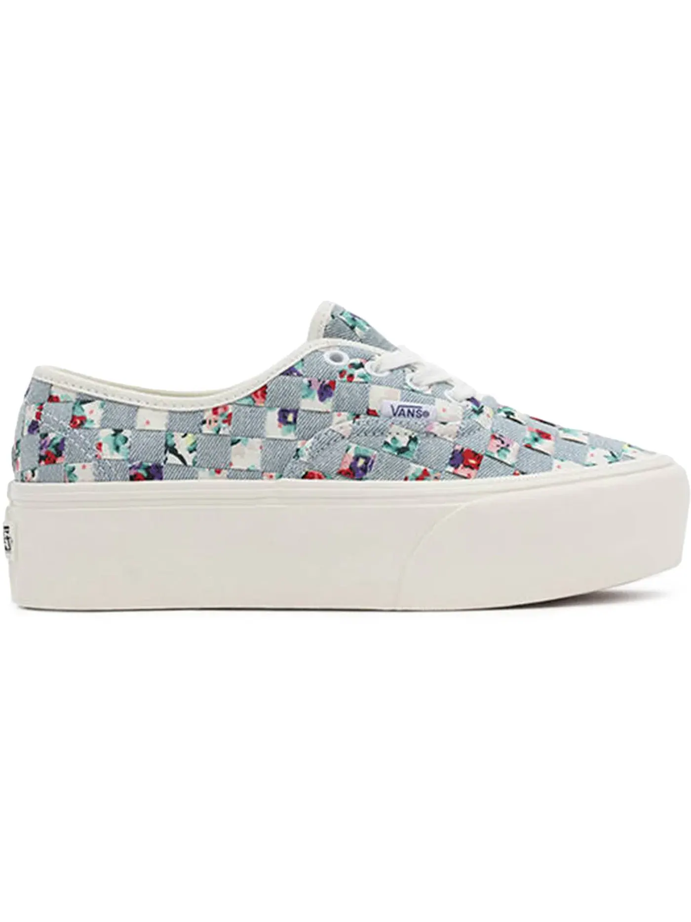 Женские кроссовки с принтом Vans Woven Authentic Stackform — изображение 1 из 1, светлый синий мульти